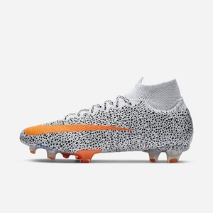 Crampon De Foot Nike Mercurial Superfly 7 Elite CR7 Safari FG Blanche 9713-084 White/Black/Total Orange Femme | RWW-10861147